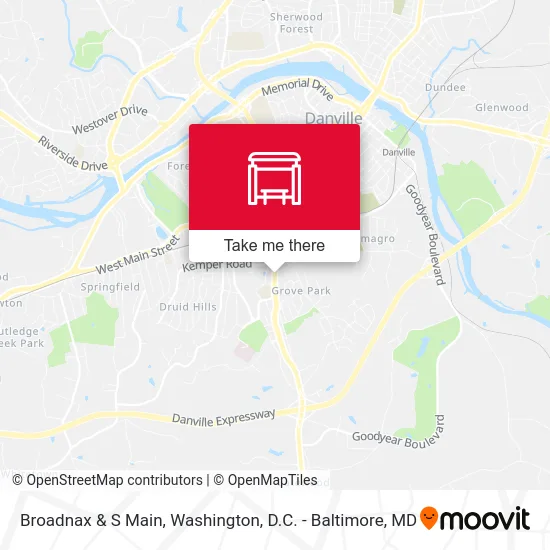 Broadnax & S Main map