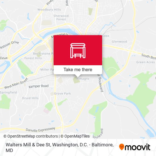 Walters Mill & Dee St map