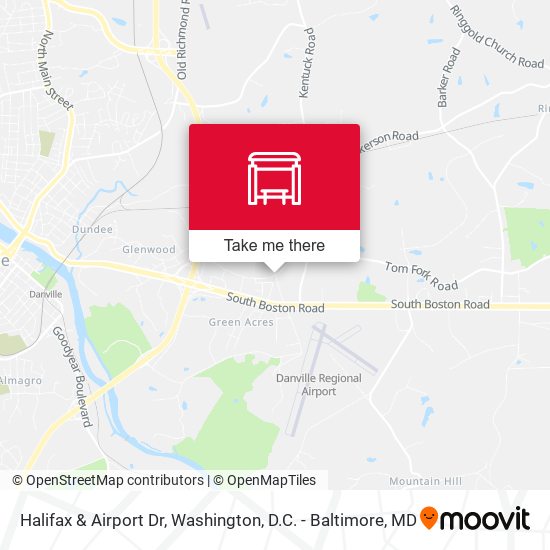 Halifax & Airport Dr map