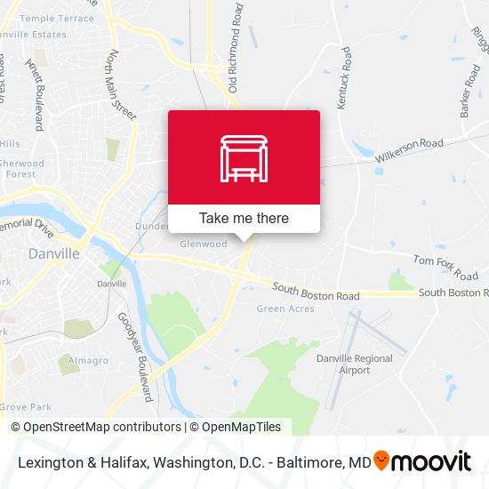 Lexington & Halifax map