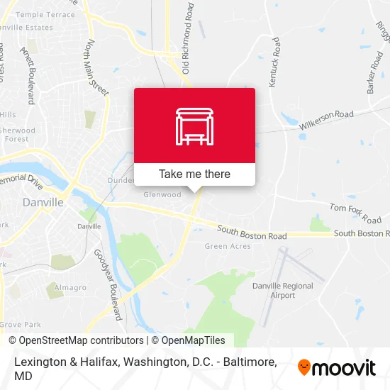 Lexington & Halifax map