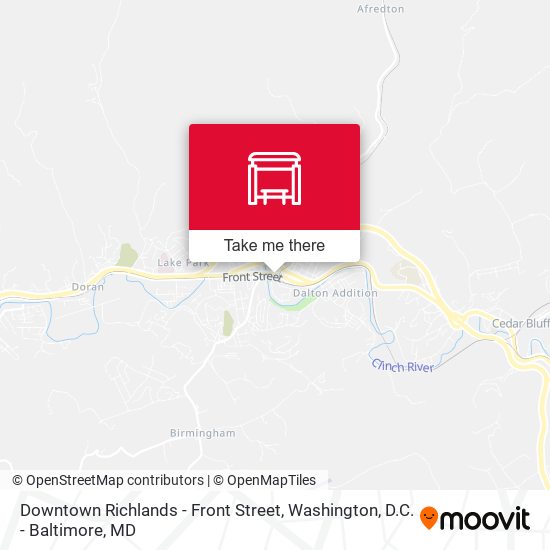 Downtown Richlands - Front Street map