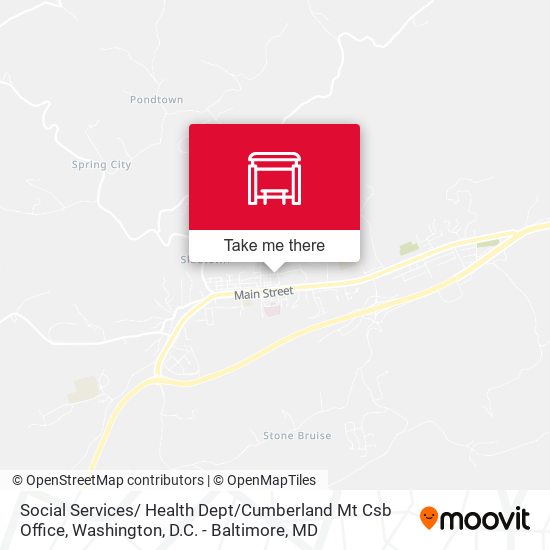 Social Services/ Health Dept / Cumberland Mt Csb Office map