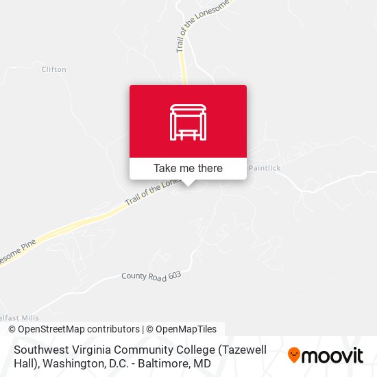 Mapa de Southwest Virginia Community College (Tazewell Hall)