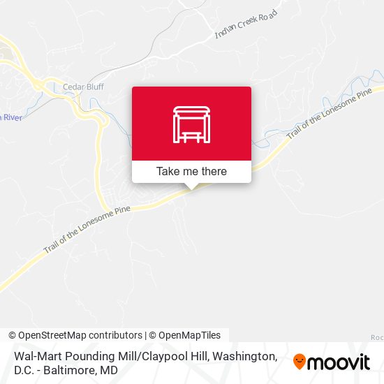 Wal-Mart Pounding Mill / Claypool Hill map