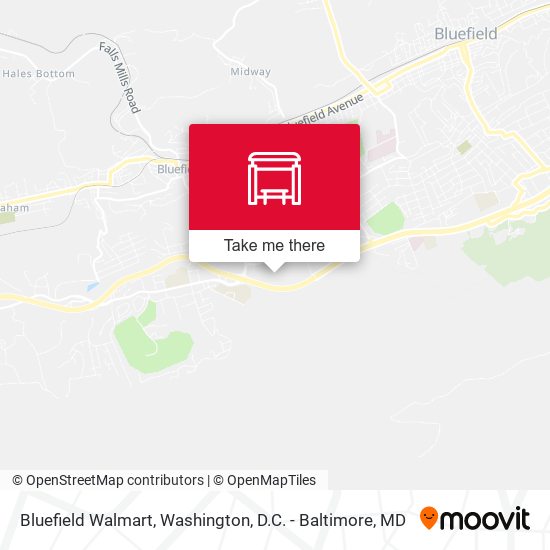 Bluefield Walmart map