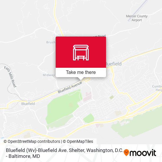 Bluefield (Wv)-Bluefield Ave. Shelter map