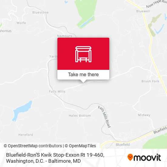 Bluefield-Ron’S Kwik Stop-Exxon Rt 19-460 map