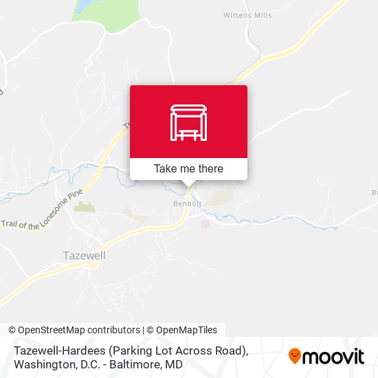 Tazewell-Hardees (Parking Lot Across Road) map