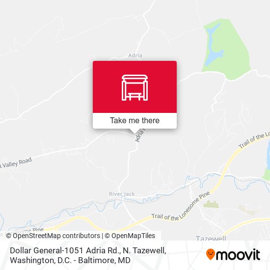 Dollar General-1051 Adria Rd., N. Tazewell map