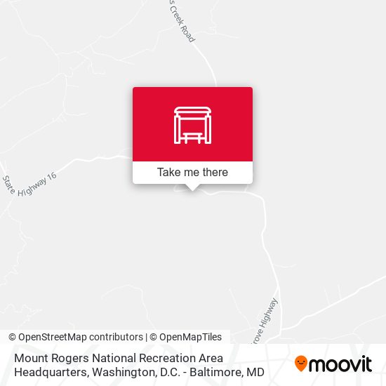 Mount Rogers National Recreation Area Headquarters map