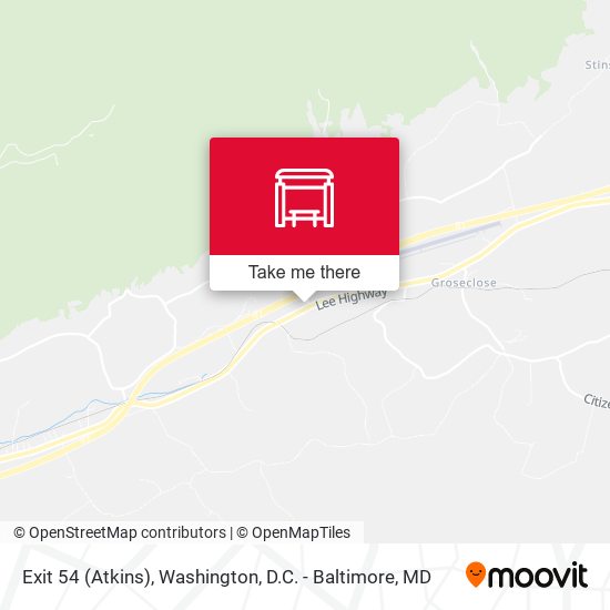 Exit 54 (Atkins) map