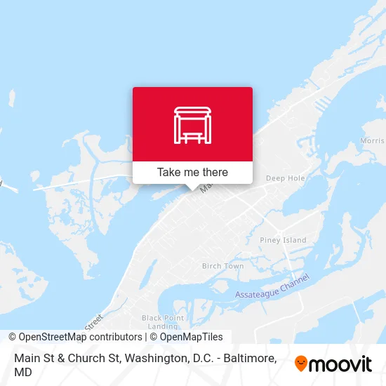 Main St & Church St map