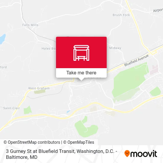 3 Gurney St at Bluefield Transit map