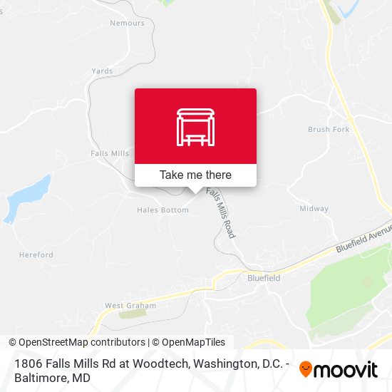 1806 Falls Mills Rd at Woodtech map