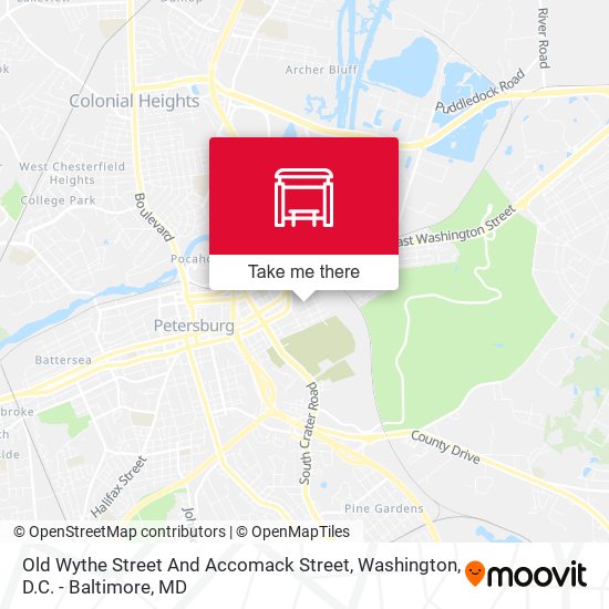 Mapa de Old Wythe Street And Accomack Street