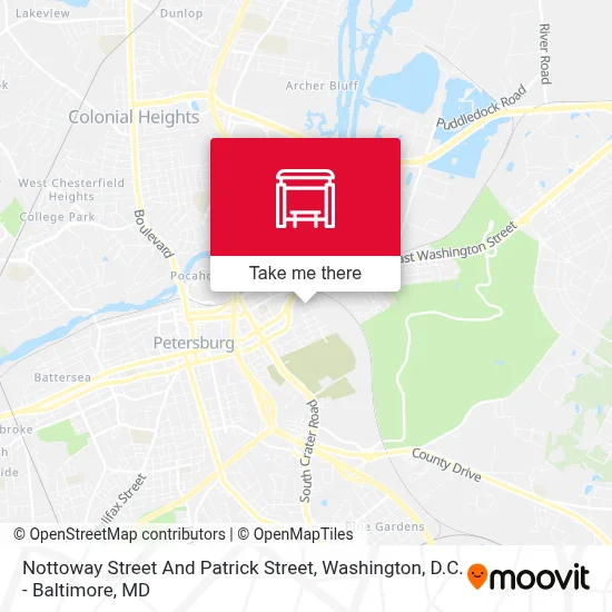 Nottoway Street And Patrick Street map