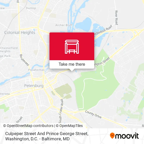 Culpeper Street And Prince George Street map