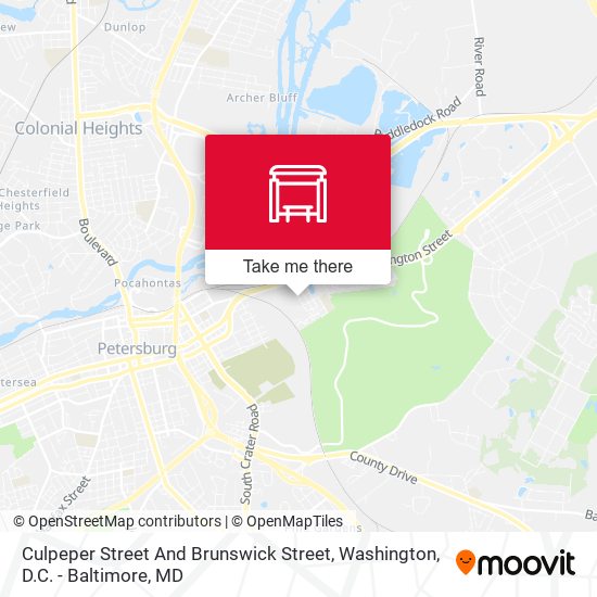 Culpeper Street And Brunswick Street map
