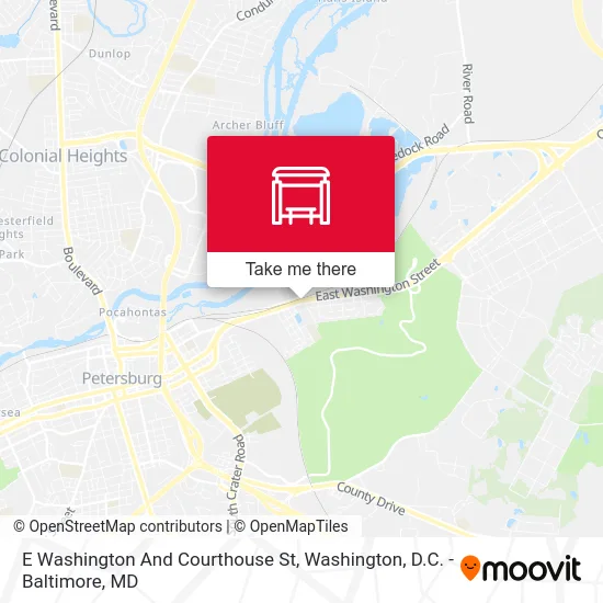 E Washington And Courthouse St map