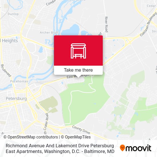 Richmond Avenue And Lakemont Drive Petersburg East Apartments map