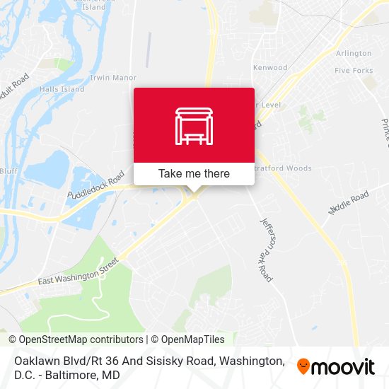 Oaklawn Blvd / Rt 36 And Sisisky Road map