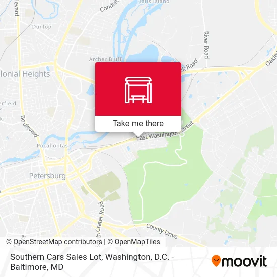 Southern Cars Sales Lot map