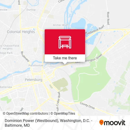 Dominion Power (Westbound) map