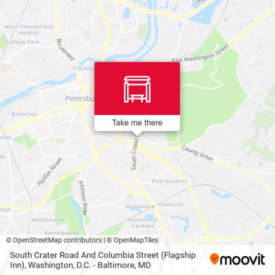 South Crater Road And Columbia Street (Flagship Inn) map