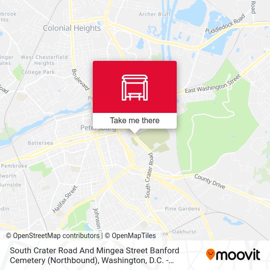 South Crater Road And Mingea Street Banford Cemetery (Northbound) map