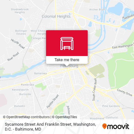 Sycamore Street And Franklin Street map