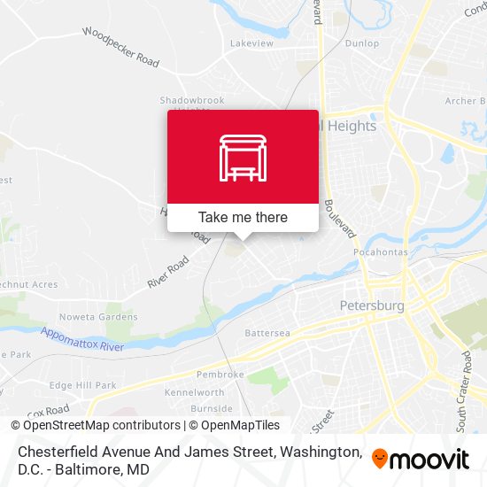 Chesterfield Avenue And James Street map