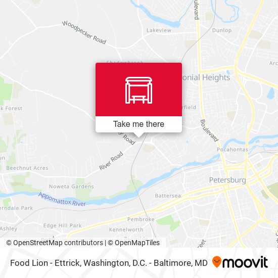 Mapa de Food Lion - Ettrick