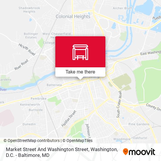 Market Street And Washington Street map