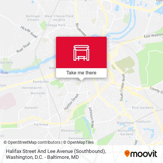 Halifax Street And Lee Avenue (Southbound) map