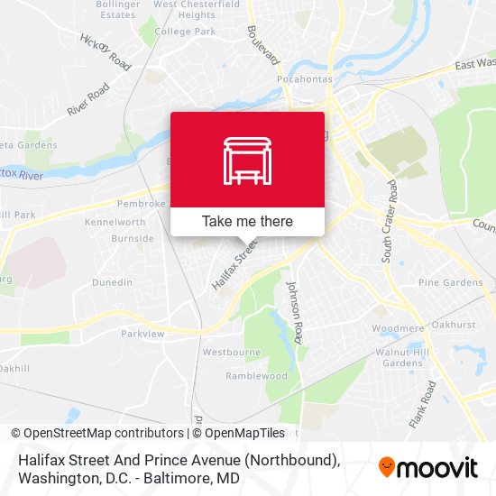 Halifax Street And Prince Avenue (Northbound) map