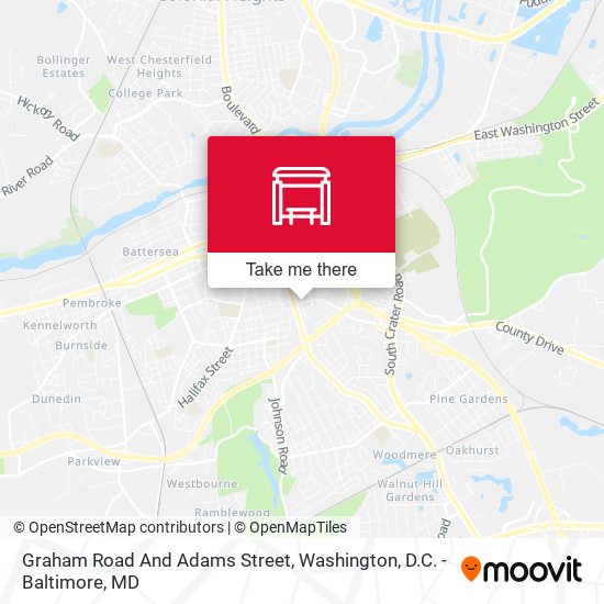 Graham Road And Adams Street map