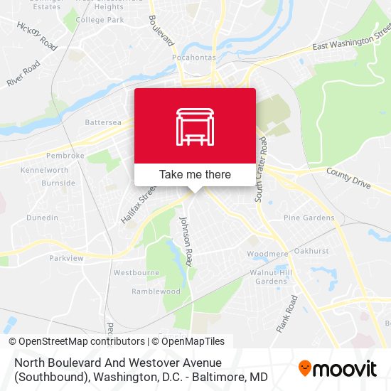 North Boulevard And Westover Avenue (Southbound) map