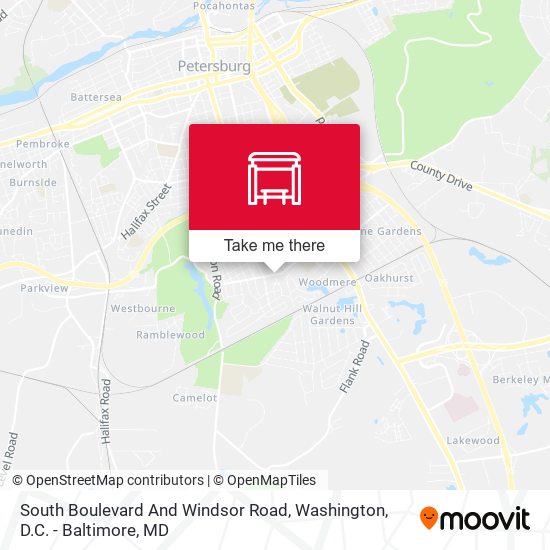 South Boulevard And Windsor Road map