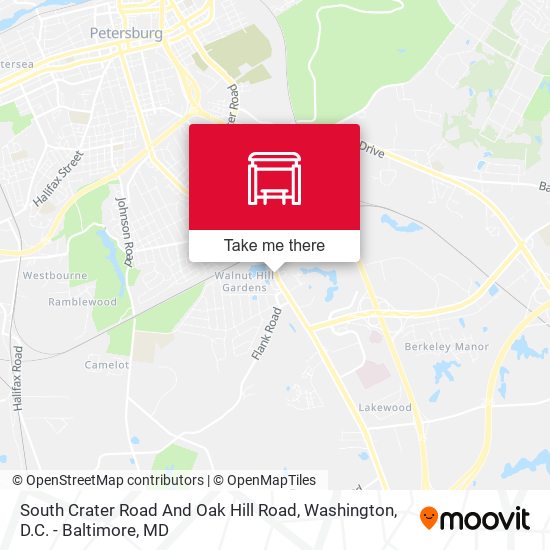 Mapa de South Crater Road And Oak Hill Road