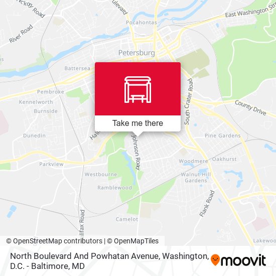 Mapa de North Boulevard And Powhatan Avenue