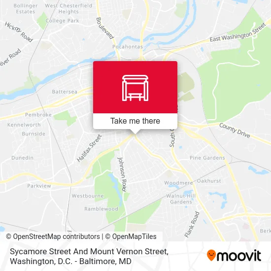Sycamore Street And Mount Vernon Street map