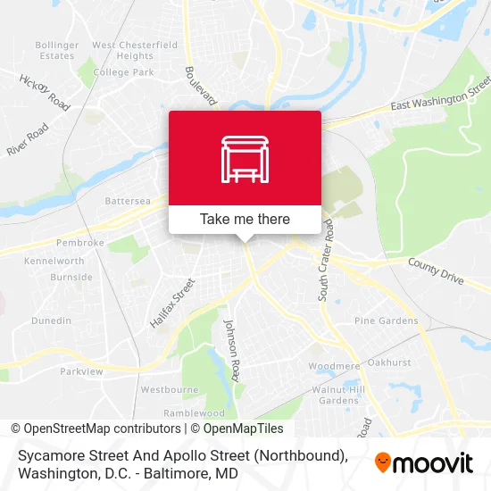 Sycamore Street And Apollo Street (Northbound) map