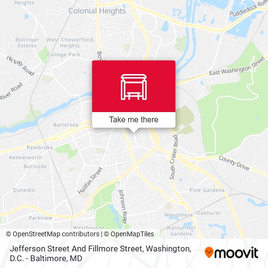 Jefferson Street And Fillmore Street map