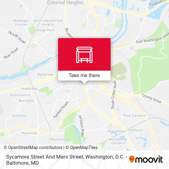 Sycamore Street And Mars Street map