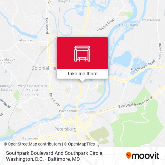 Southpark Boulevard And Southpark Circle map