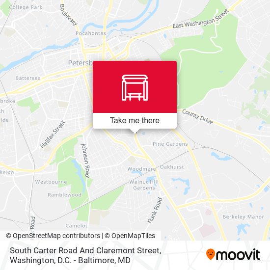 South Carter Road And Claremont Street map