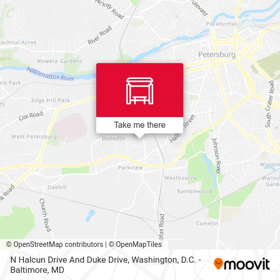 N Halcun Drive And Duke Drive map