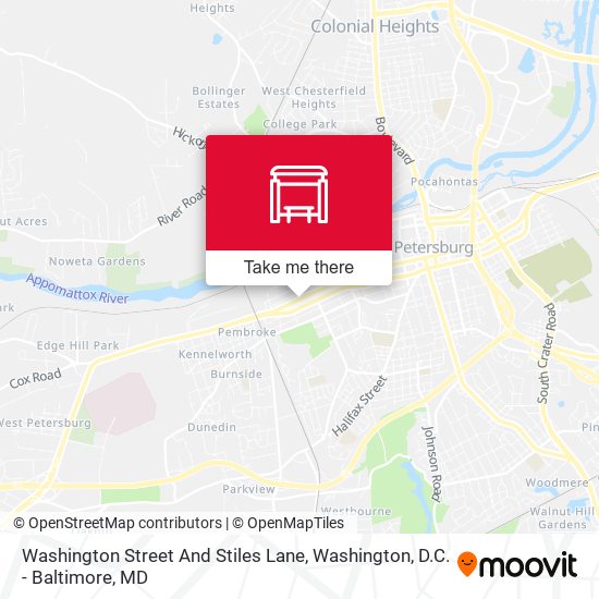 Mapa de Washington Street And Stiles Lane