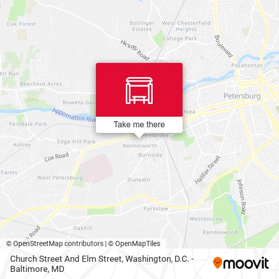 Church Street And Elm Street map